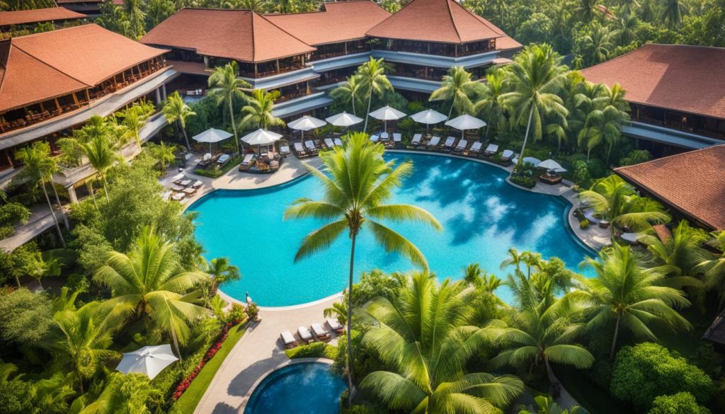 kolam renang luas di Ayodya Resort Bali